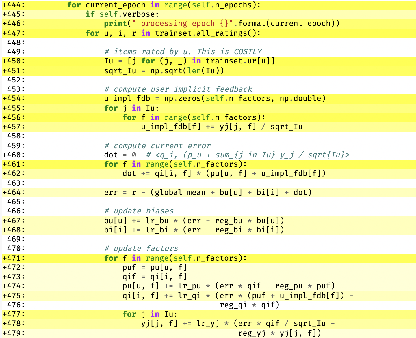 Screenshot of line 444 - 479