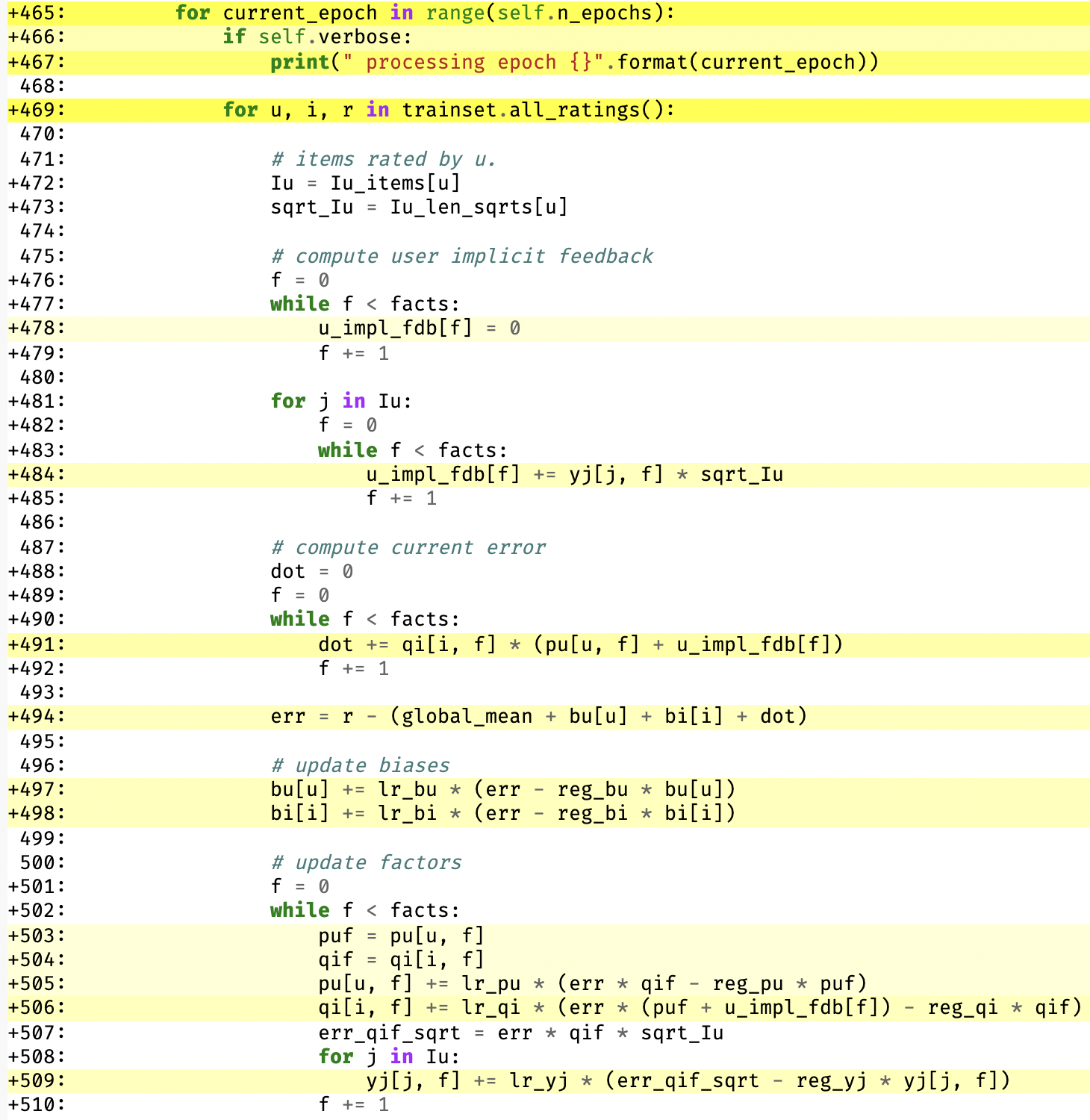 Screenshot of line 465 - 510